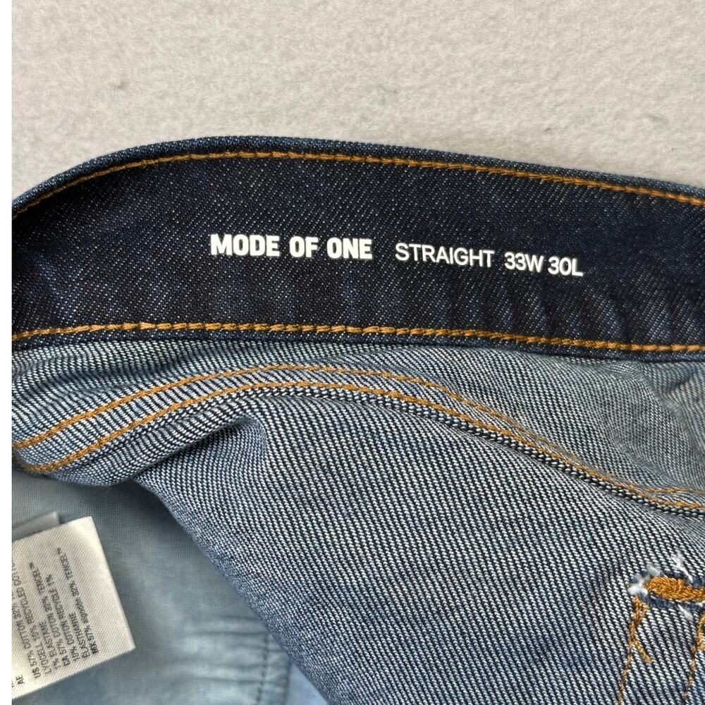 Mode of One Men's Straight-Fit Jeans, Roosevelt blue 33x30 $70 - Picture 10 of 11